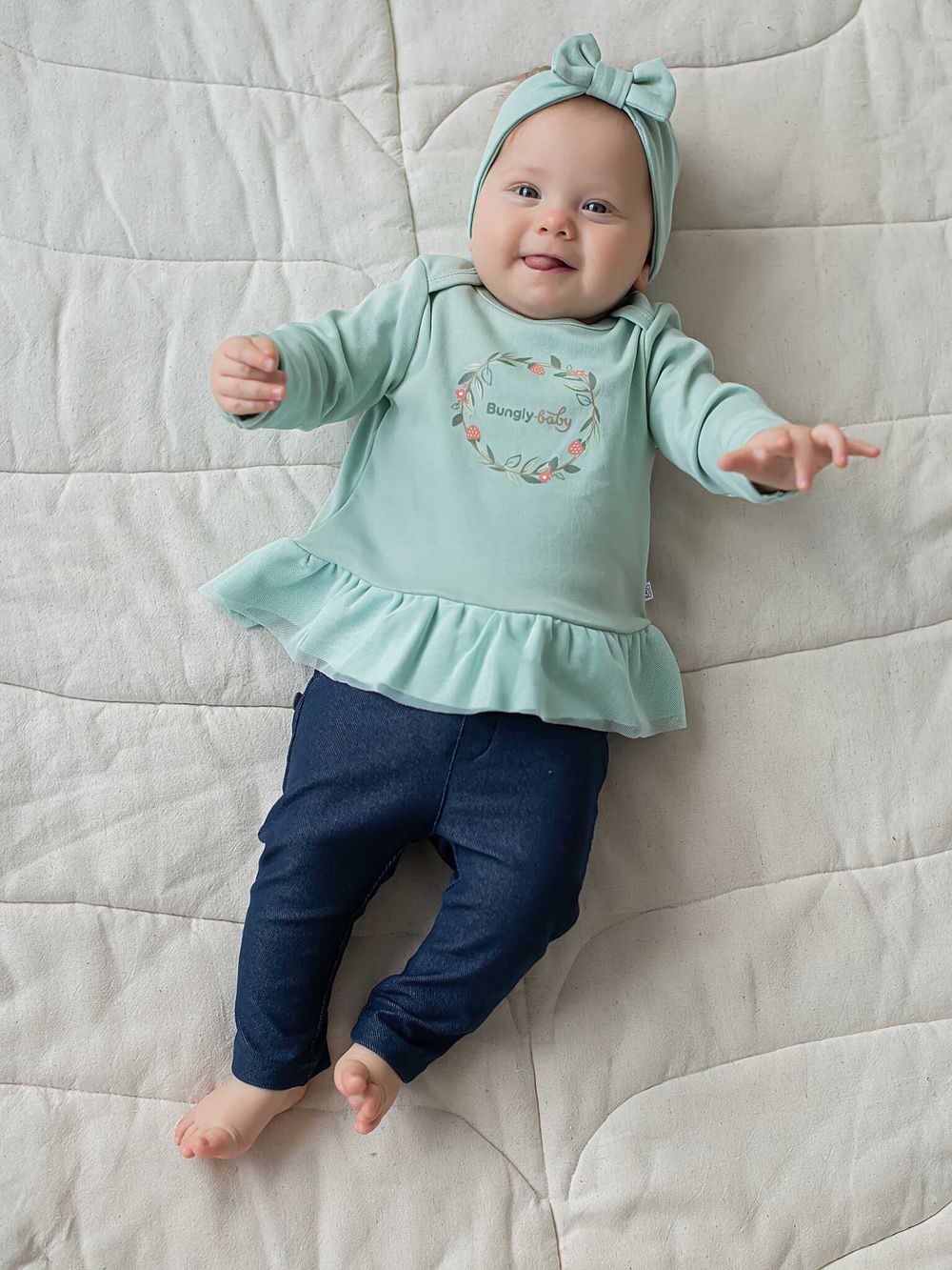 Лонгслив с баской и принтом "Мелисса" 0+