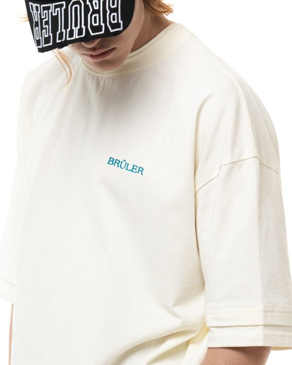 Футболка Double Cannoli Cream бежевая - фото 2