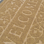 Коврик влаговпитывающий ворсовый 50*80см "Welcome", коричневый