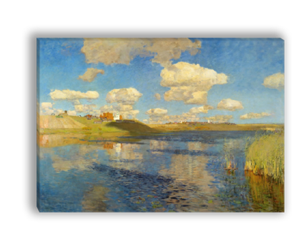 "Озеро. Русь", Левитан Исаак Ильич, картина (репродукция)