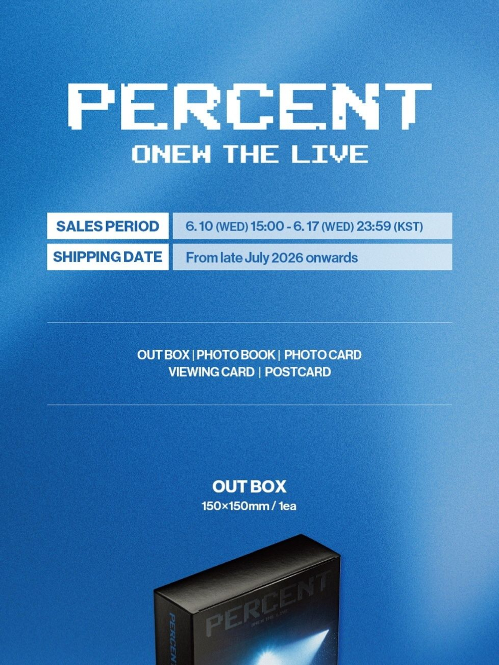 (ПРЕДЗАКАЗ) Альбом ONEW - ONEW THE LIVE : PERCENT (%) 2025-26 ONEW WORLD TOUR VIEWING CODE