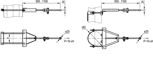 Кронштейн крепления фиксирующего троса
