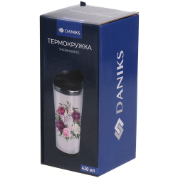 Термокружка пластик, 0.42 л, Daniks, Блисс, FD-06-13