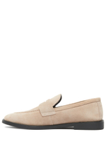 Женские замшевые бежевые лоферы