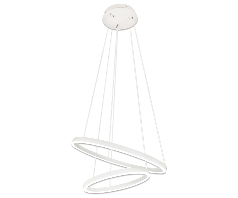 08219,01A(4000K) Люстра димм.Тор белый d60+40