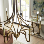 Mykonos Medium Chandelier in Antique-Burnished Brass