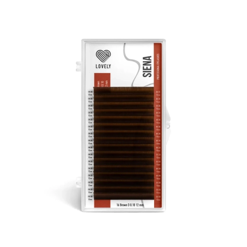Ресницы коричневые LOVELY Siena MIX 16 линий