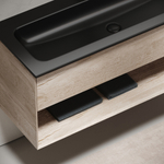 Тумба подвесная под раковину Sancos Marmi 1.0, дуб галифакс натуральный 1195х445х520