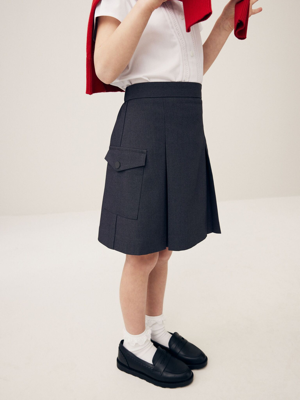 Юбка школьная для девочки Next Q76-894, Темно-серый