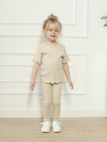 Костюм в рубчик футболка и легинсы