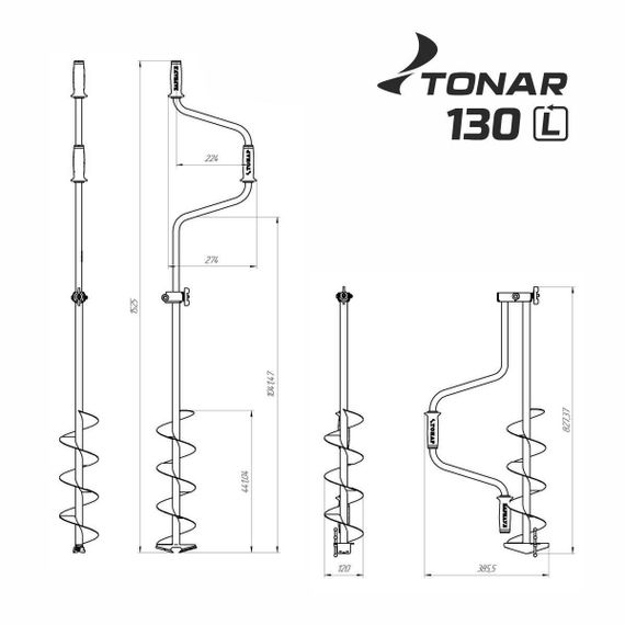 Ледобур Тонар ЛР-130 (левое вращение) LK-130L