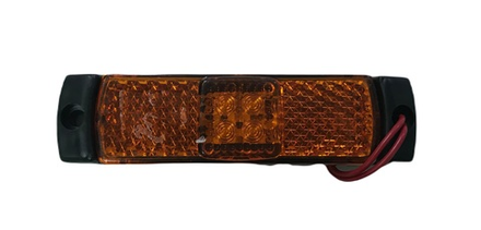 Фонарь светодиодиодный 24В оранжевый узкий маркер. (80)