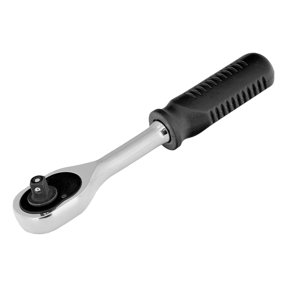 Ключ-трещотка 1/4", 45 зубьев, с быстрым сбросом, CrV, хром Сибртех 14000