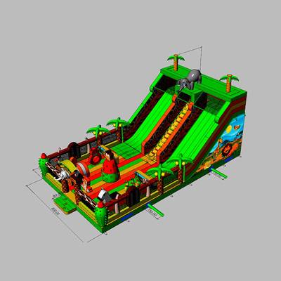 Коммерческий надувной батут «Сафари Ультра», 14*8*7,5