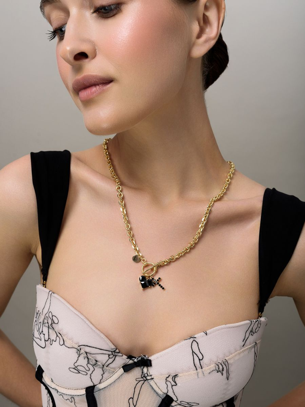 Колье "Black Soul" Gold