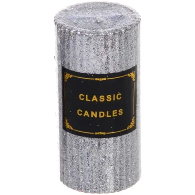 Свеча «Блестящий шик» 5*10 см, Серебро