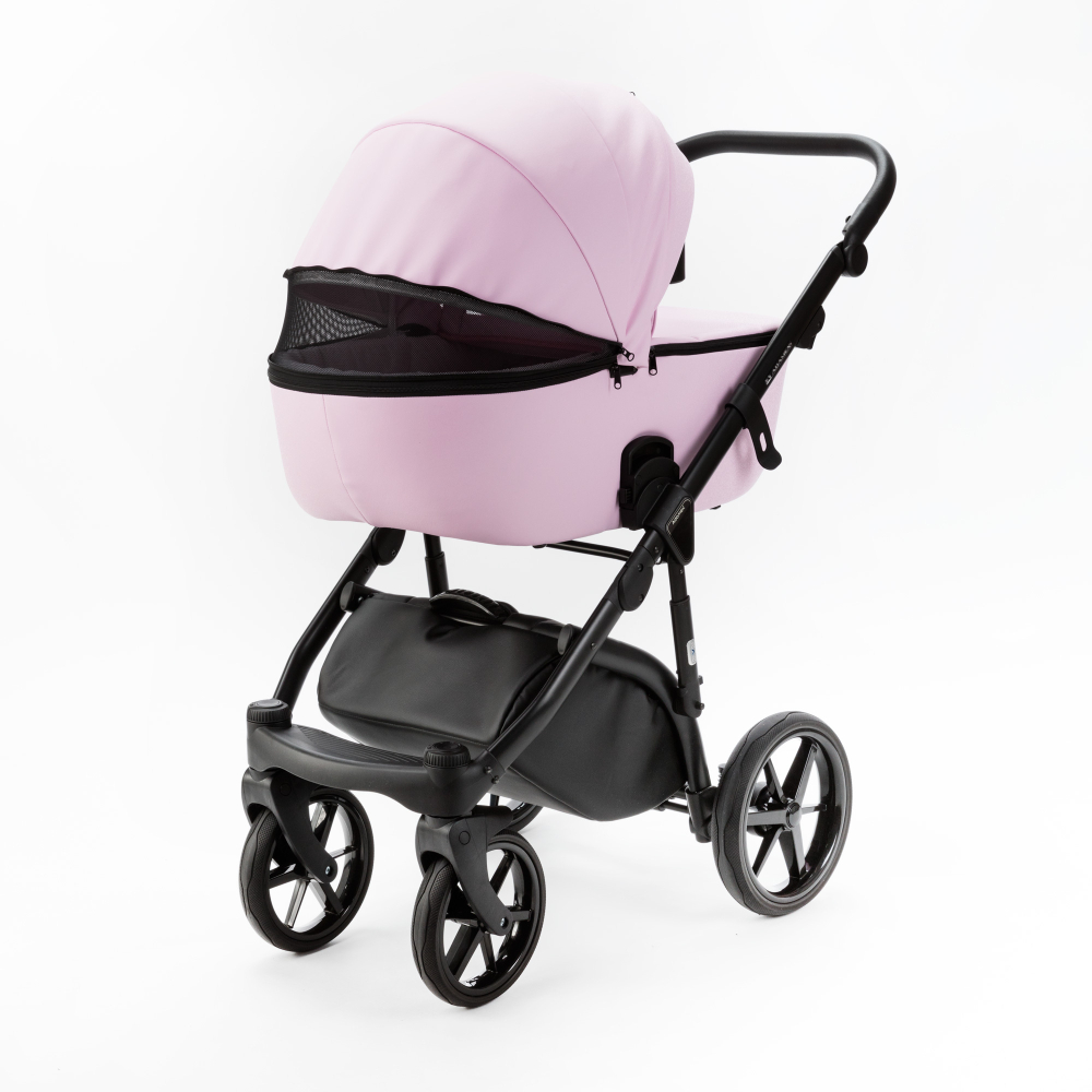 Детская универсальная коляска Adamex NOLA Deluxe 2 в 1 N-SA16 (Розовая зефир экокожа)