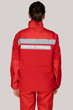 Толстовка флисовая женская Скорая помощь Medicline цв. КРАСНЫЙ