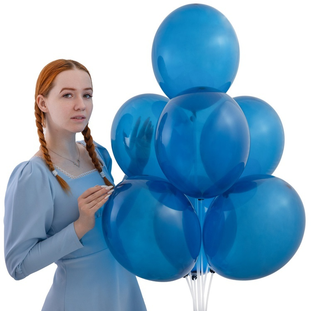 Шар 14" Экстра Синий / Blue, кристалл Belbal