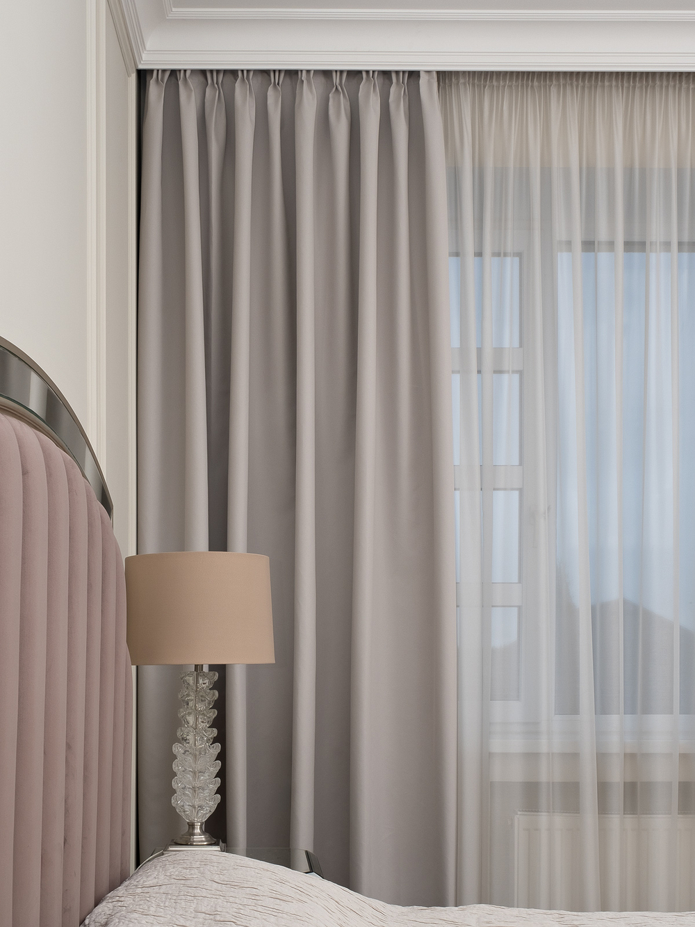 Ткань Портьера НОТТЕ СЕРАЯ (NOTTE SER) 275x260 Серый Garda Decor