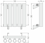 Сунержа Кумир-0 300х330 5 секций