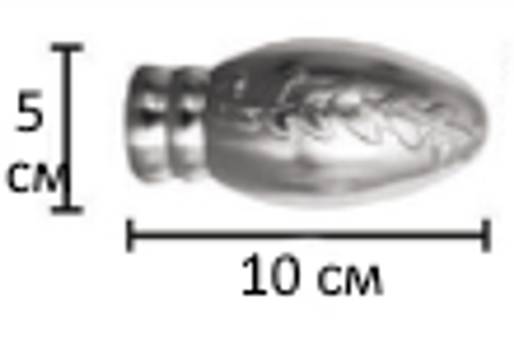 Наконечники "Дали Ост" для кованых карнизов d25 мм, цвет хром