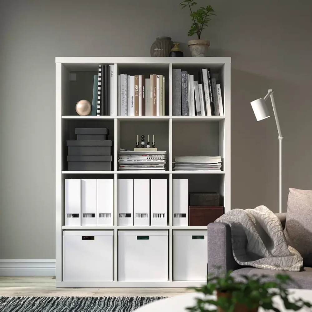 Стеллаж 12 ячеек - IKEA KALLAX, 112х147 см, белый, КАЛЛАКС ИКЕА