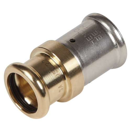 Адаптер HENCO латунь пресс (металлопластик) - пресс медь, V, M и SA-профиль, 32x28Cu