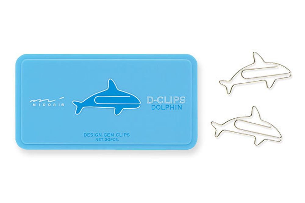 Скрепки Midori D-Clips Dolphin (30 шт.)