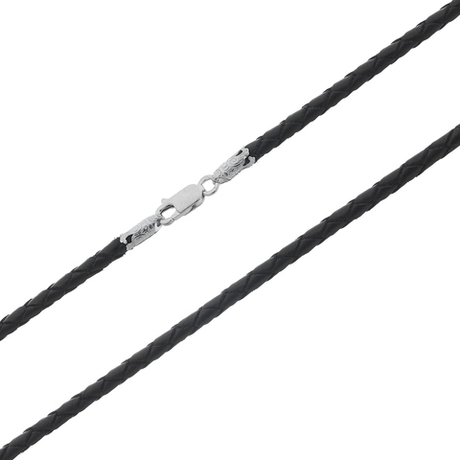 Гайтан текстильный/Родий/Черный