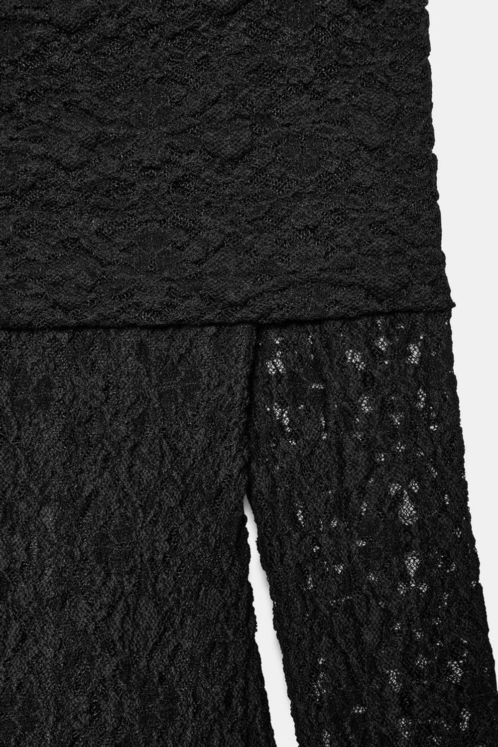 ZARA КРУЖЕВНОЕ ПЛАТЬЕ БЕЗ БРЕТЕЛЕЙ, ЧЕРНЫЙ