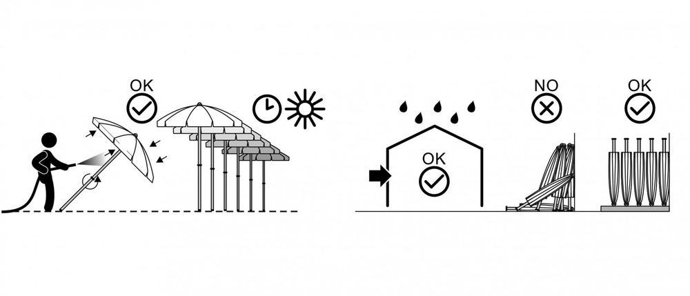 Зонт пляжный профессиональный Cezanne, тортора, Ø2400