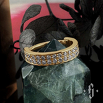 Кликер "Alcor" - Желтое золото - White CZ