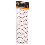 Трубочки для коктейля "Белая красные/синие звезды" (20 шт/уп.)