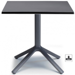 Стол пластиковый обеденный Scab Design Eco Fixed, антрацит