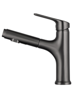 Смеситель для раковины с выдвижным изливом WONZON & WOGHAND, Темный графит (WW-AE4151-BGG)