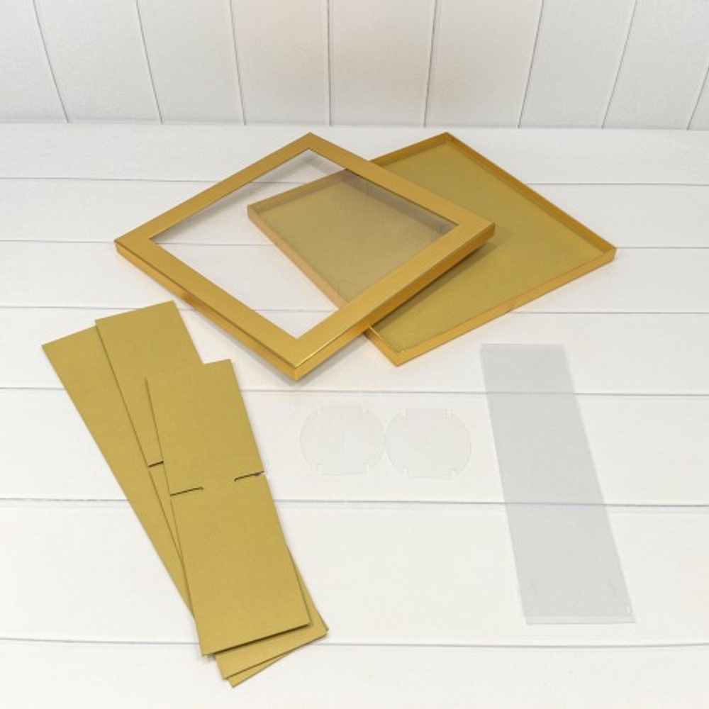 Коробка сборная 35х35х10 см (Золотой)