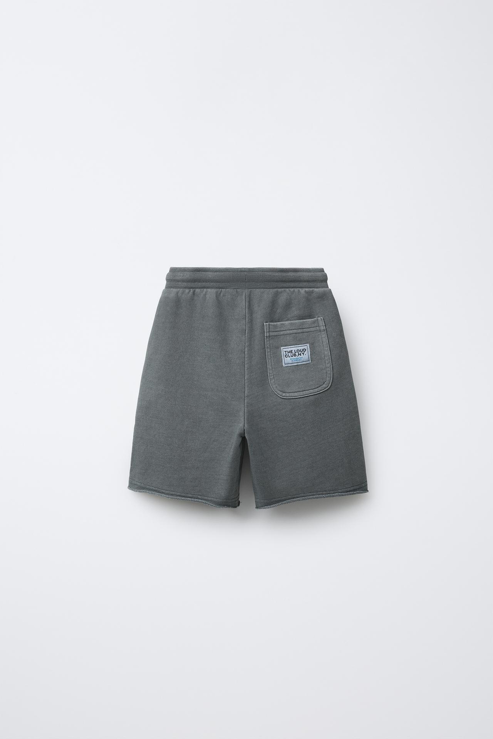 ZARA ШОРТЫ С ПРИНТОМ «ГРАФФИТИ» С ЭФФЕКТОМ ПОТЕРТОСТИ, ТЕМНЫЙ АНТРАЦИ