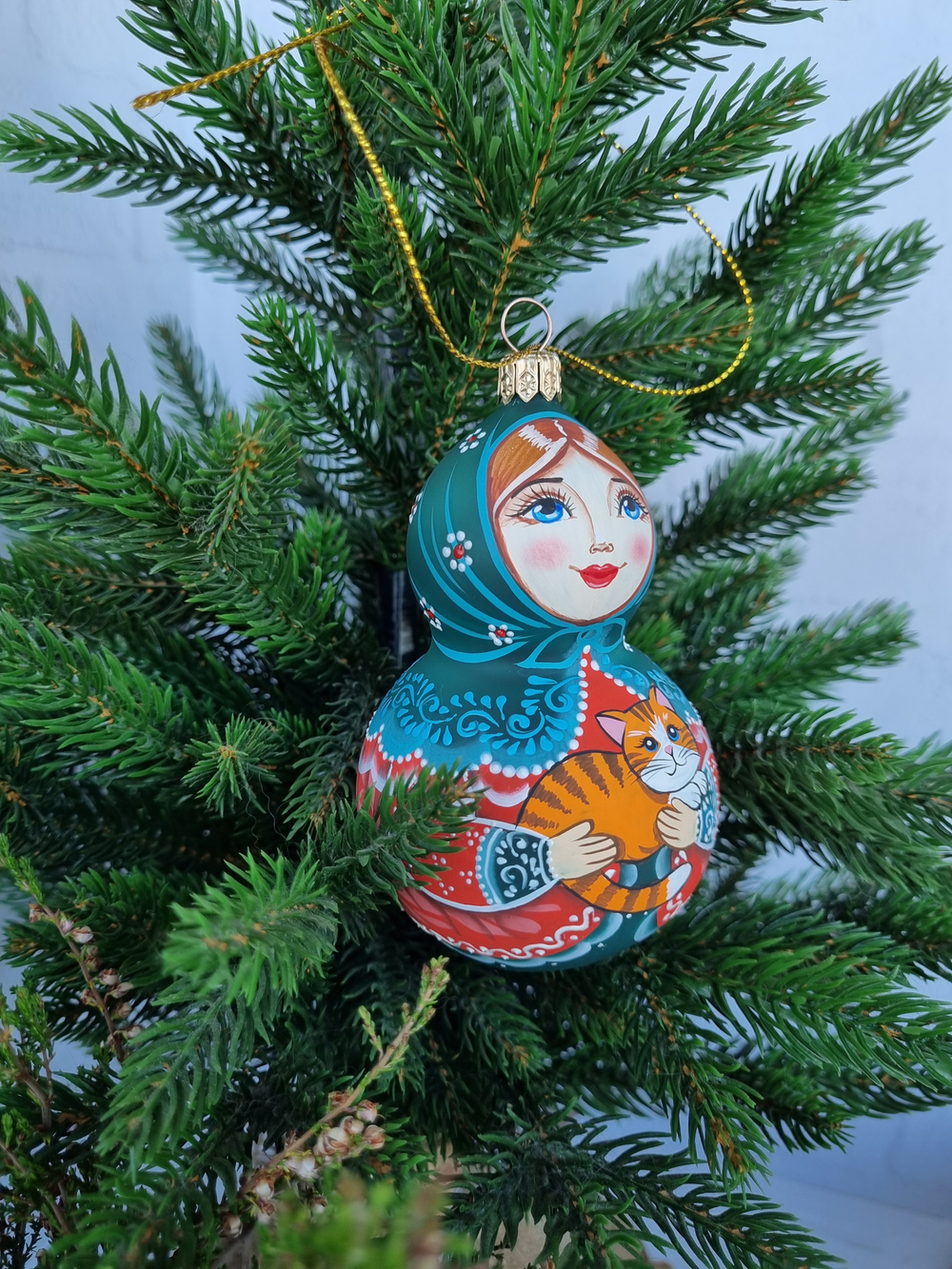 Матрешка стеклянная Олечка