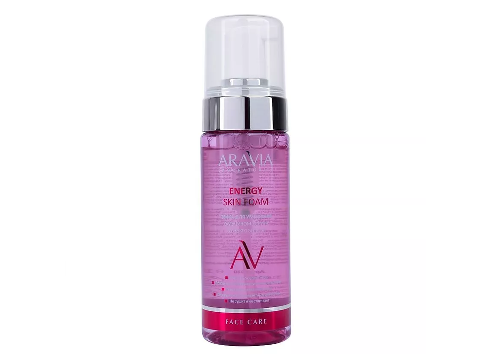 ARAVIA LABORATORIES Пенка для умывания с муцином улитки и гинкго билоба Energy Skin Foam, 150 мл