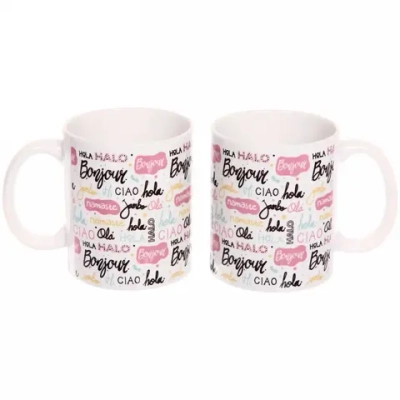 Кружка керамическая 330 мл «Яркие приветствия»