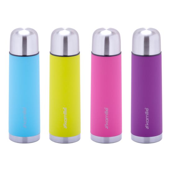 Термос 500 мл. из нержавеющей стали Kamille KM-2001A с прорезиненным покрытием