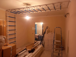 Монтаж спортивного комплекса Sv Sport П в бетонные, кирпичные стены