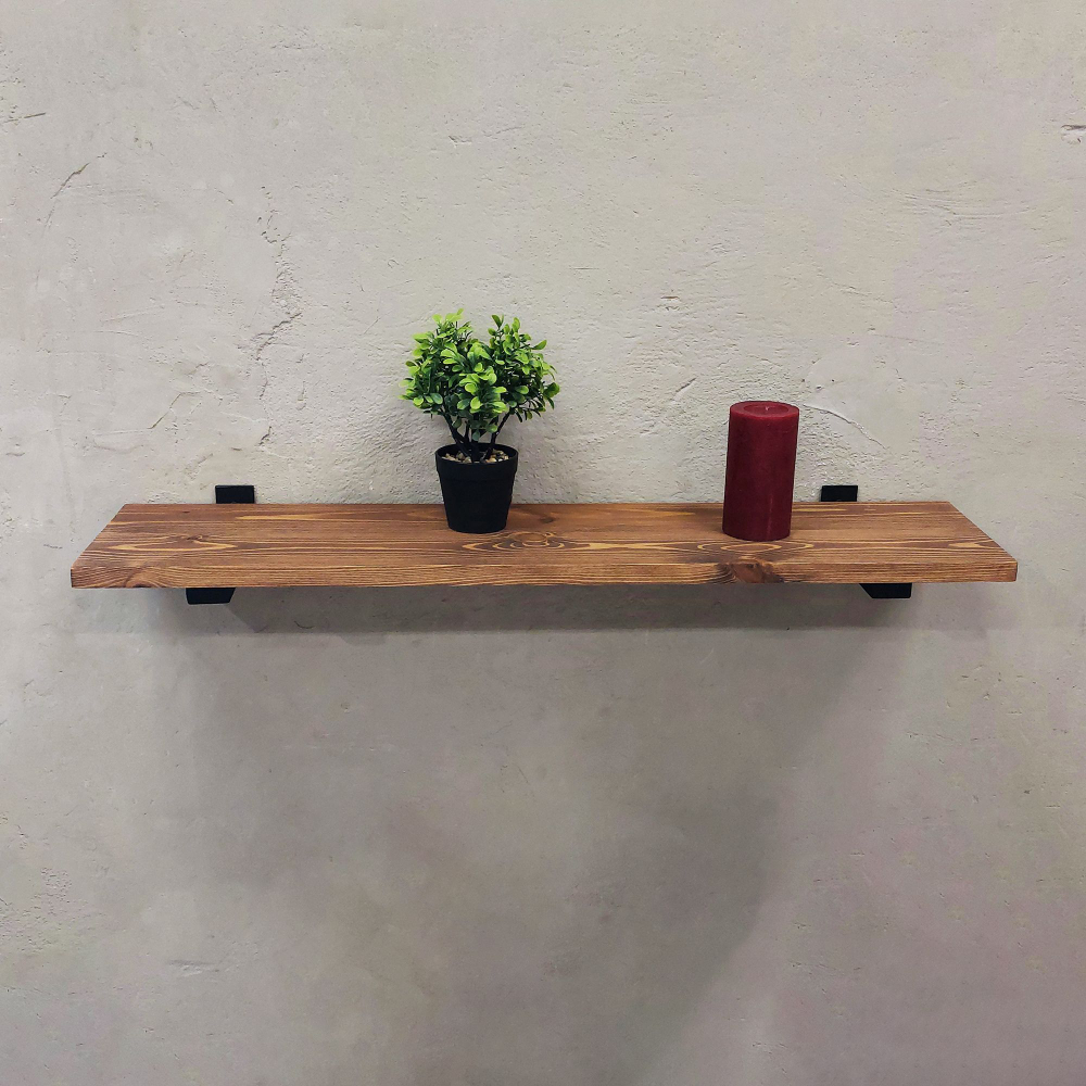 Настенные полки из натурального дерева в стиле Лофт