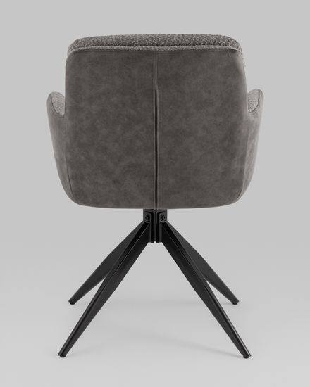 Стул обеденный Wick серый с серой экокожей