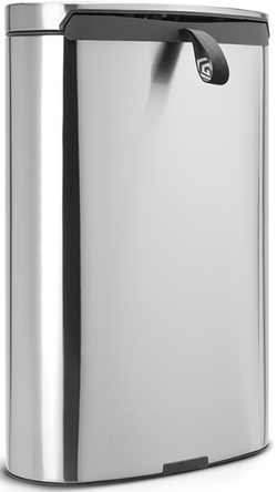 Ведро Brabantia FlatBack 40л матовое стальное под углом