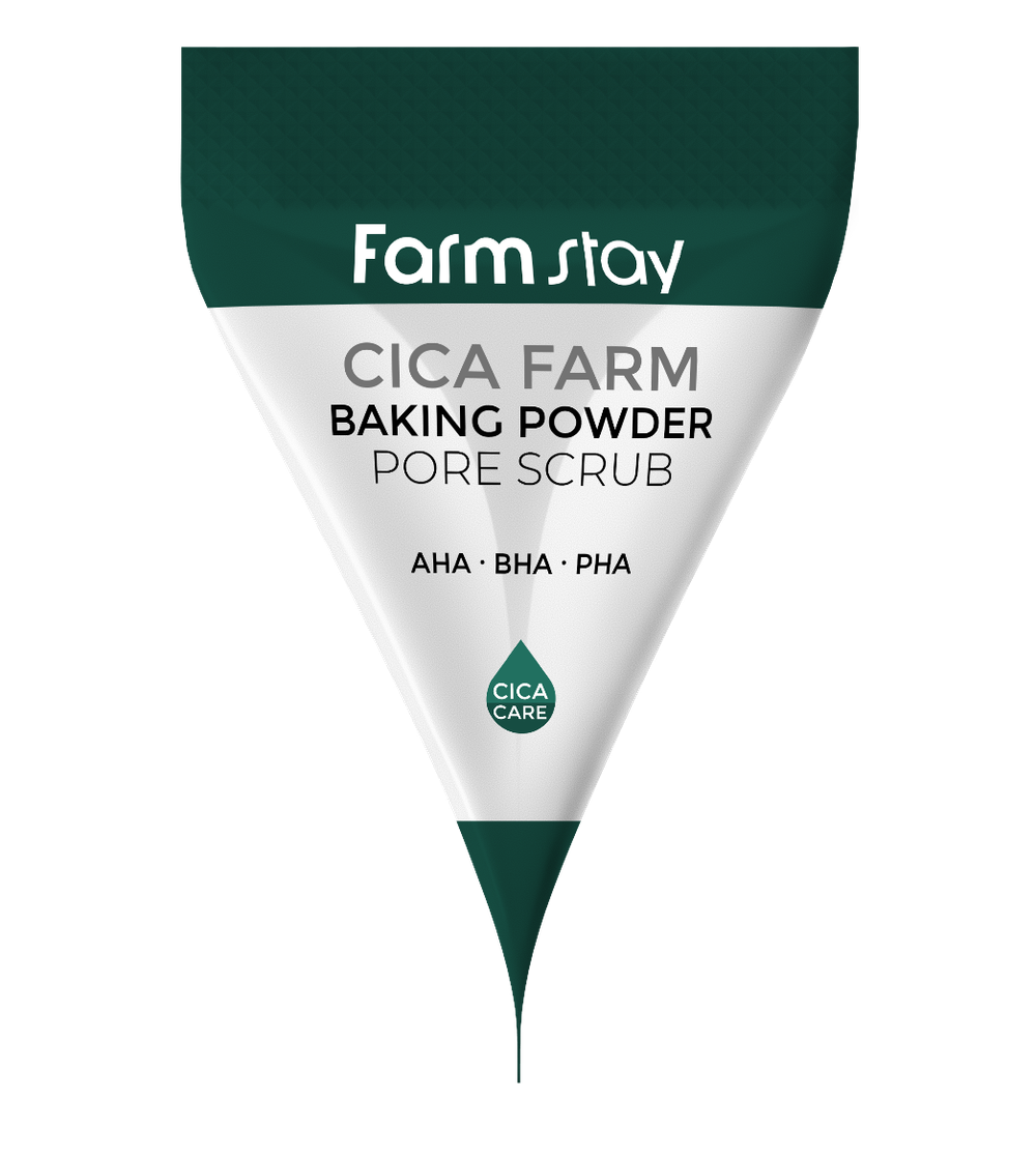 Скраб в пирамидках для очищения пор с центеллой FarmStay Cica farm baking powder pore scrub, 7 г