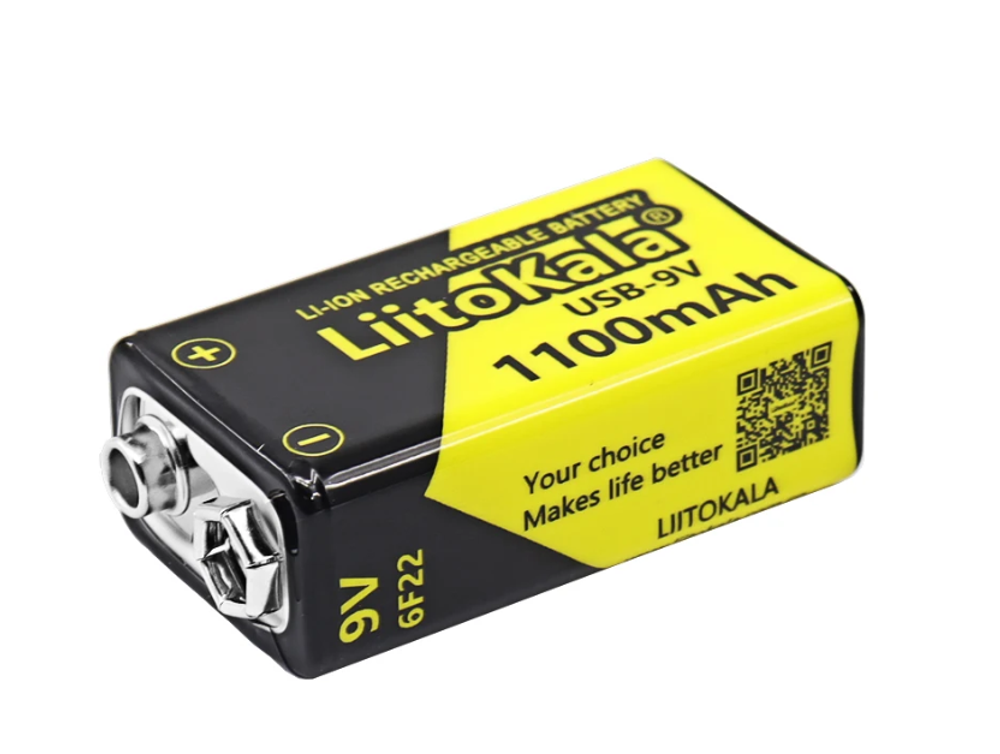 Аккумуляторная батарея LiitoKala Li-ion 1100mAh 9V с Type-C для зарядки