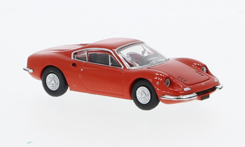 Автомобиль Ferrari Dino 246 GT, светло-красный, 1969, 1:87