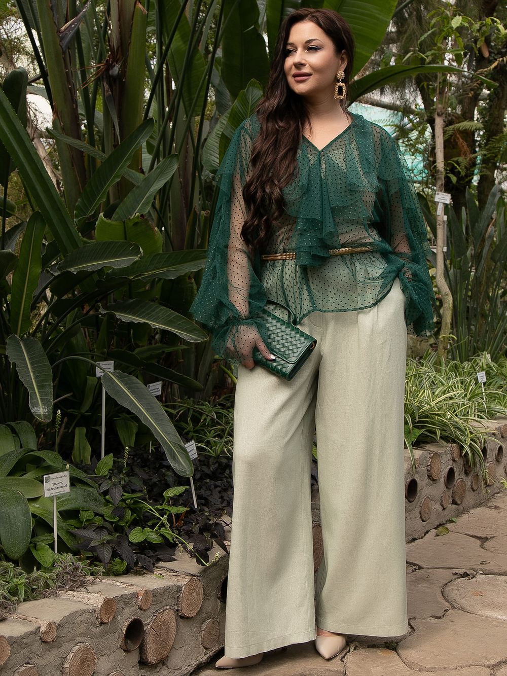 Блуза Диантус (зеленая) Б15548-39М LT Collection